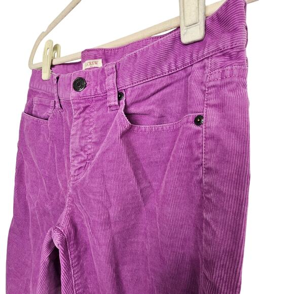 J Crew Women 28 Matchstick Corduroy Pants Y2K Purple Cords Straight Leg Low Rise - Picture 4 of 7